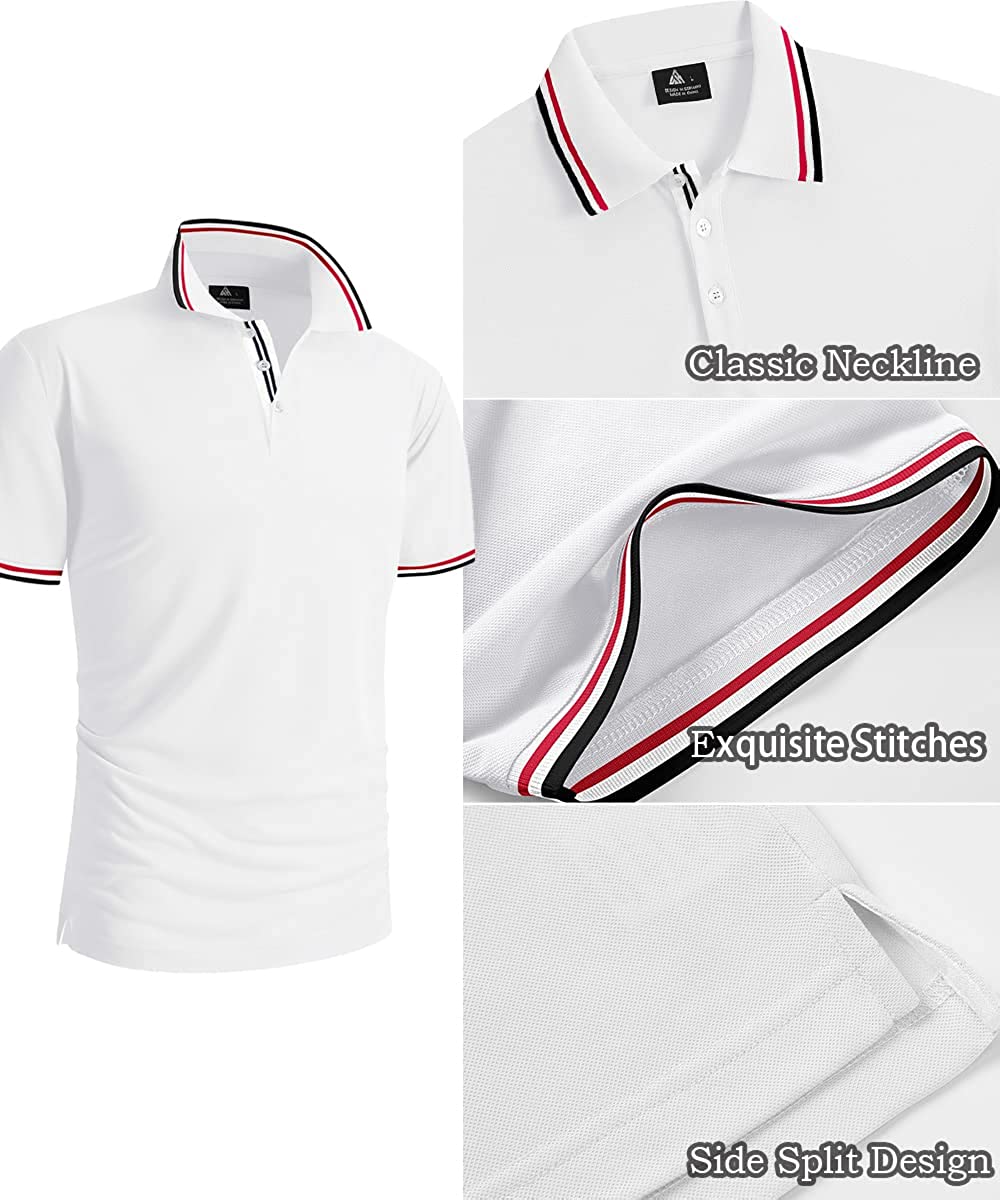 LLdress Polo Shirts for Men Casual Short Sleeve Summer Moisture Wicking Golf Shirts