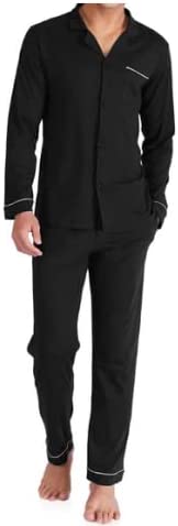 DAVID ARCHY Men's Cotton Sleepwear Button-Down Pajamas Set