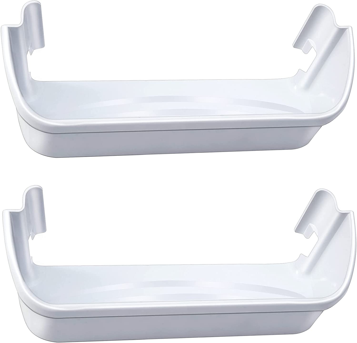 2 Pack 240323001 Refrigerator Door Bin Shelf Compatible with Frigidaire and Electrolux, Bottom 2 shelves, White, Single Unit, Replaces AP2115741, AH429724, EA429724, PS429724, 240323007,
