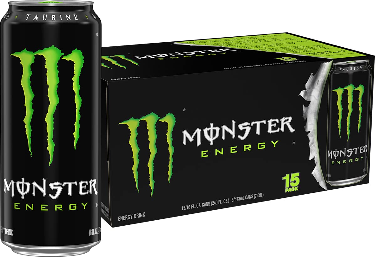 Monster Energy Drink, Green, Original, 16 Fl Oz (Pack of 24)