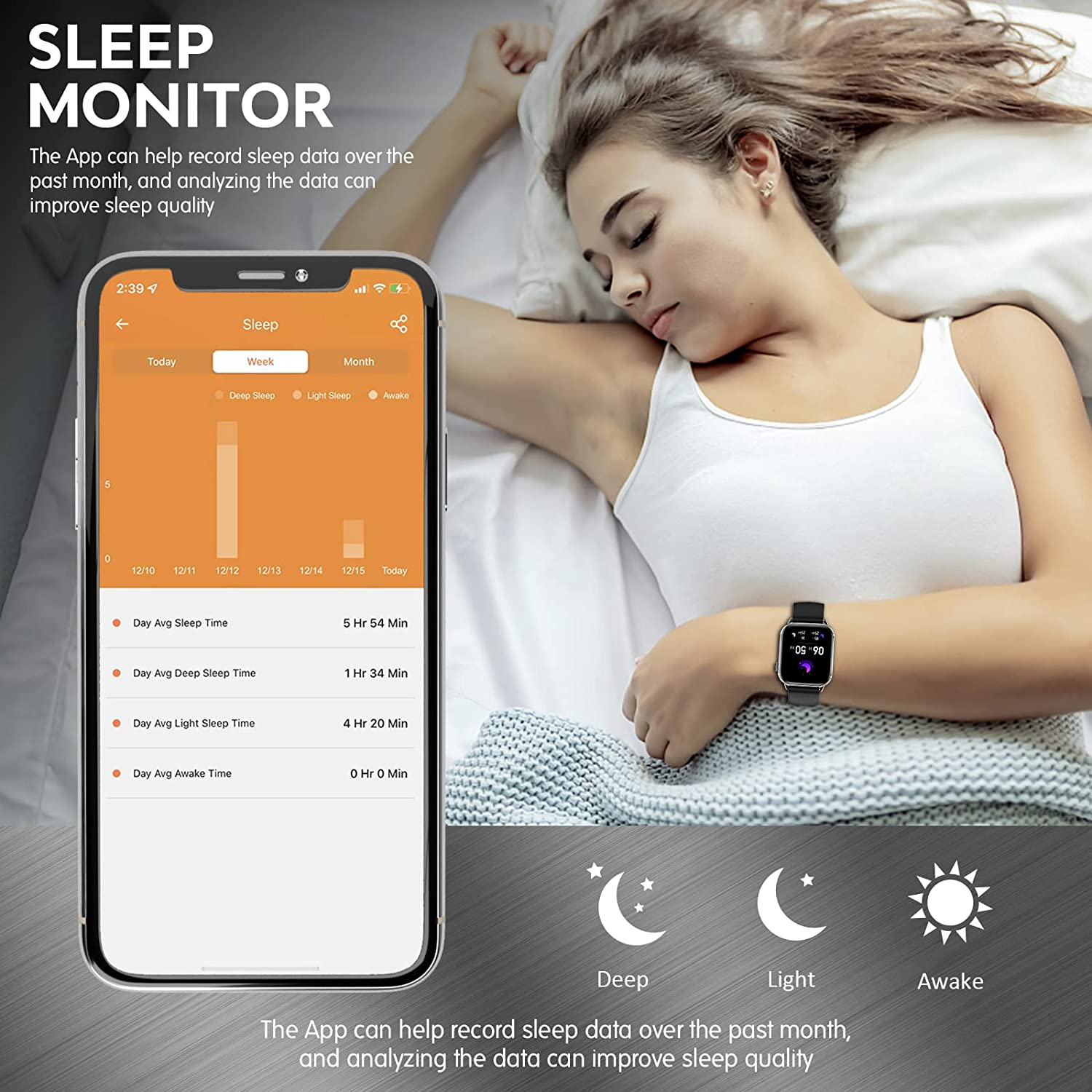 Smart Watch(Make/Answer Call)，2023 New Fitness Watch with Blood Pressure Heart Rate Monitor 1.9&#34; HD Large Screen Bluetooth Phone Watch IP67 Waterproof Smartwatch for Android iOS Phones Men Women B