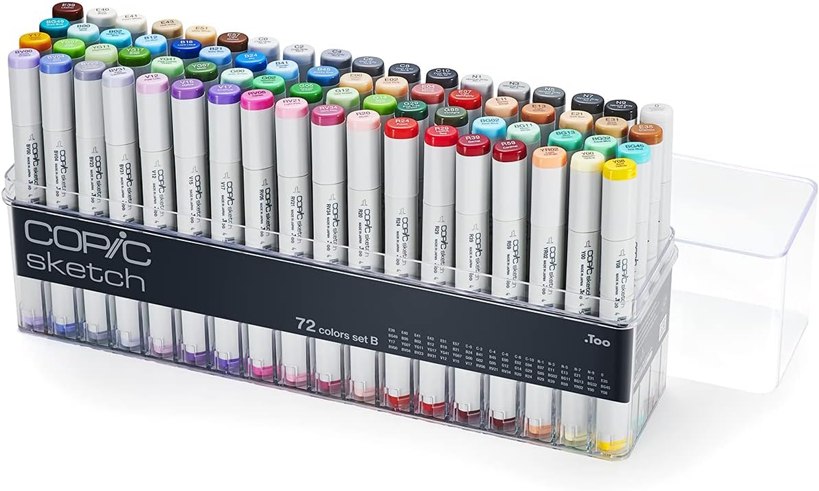 Copic Alcohol Sketch Marker, 72, Set B Count