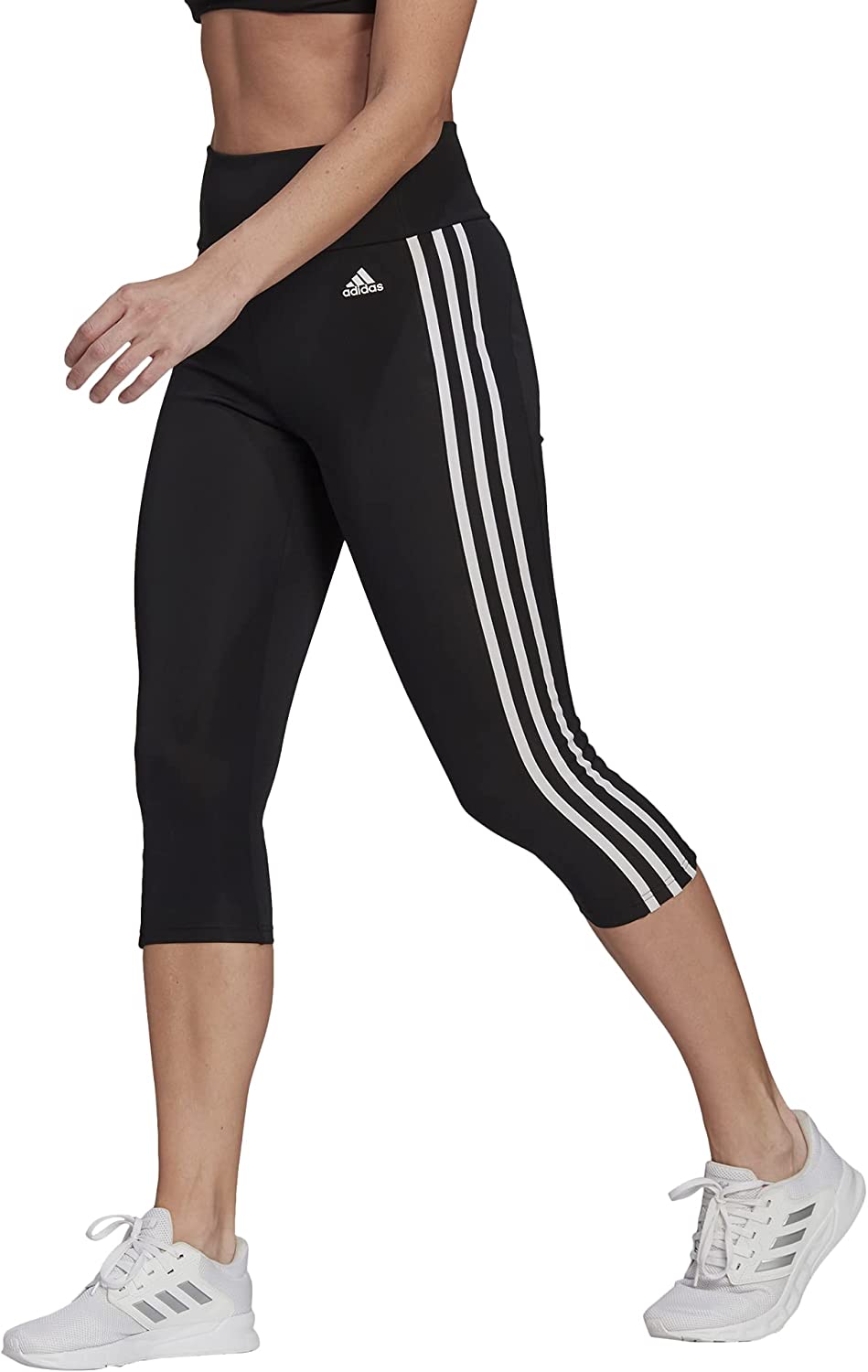 adidas Women's Designed 2 Move High-Rise 3-Stripes 3/4 Sport Tights