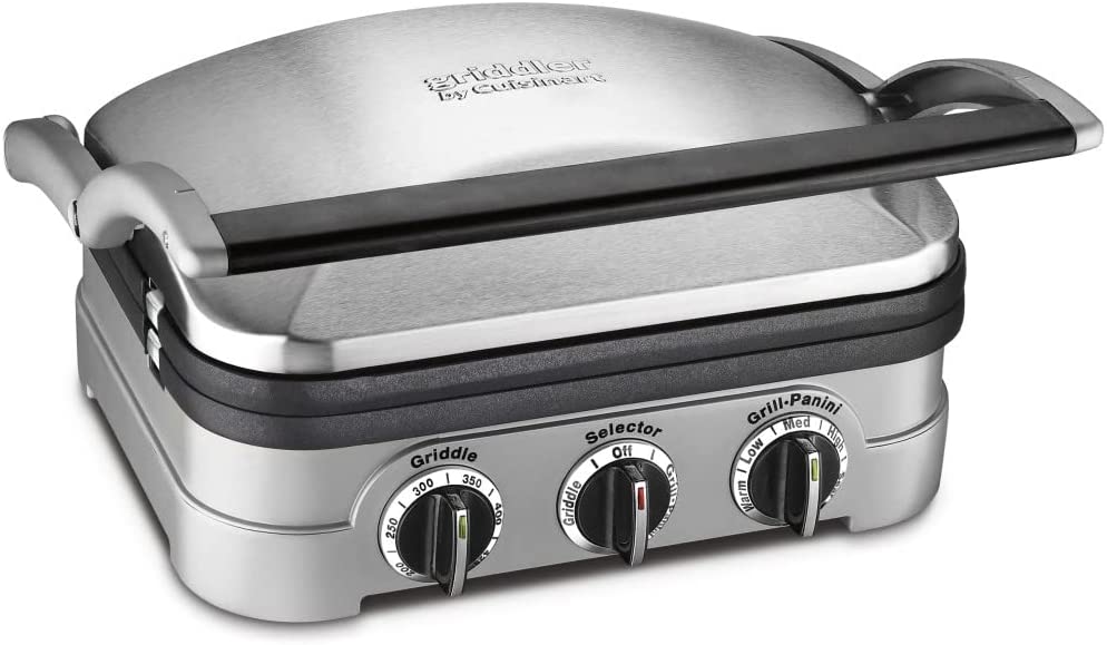 Panini Press by Cuisinart, Stainless Steel Griddler, Sandwich Maker & More, 5-IN-1, GR-4NP1