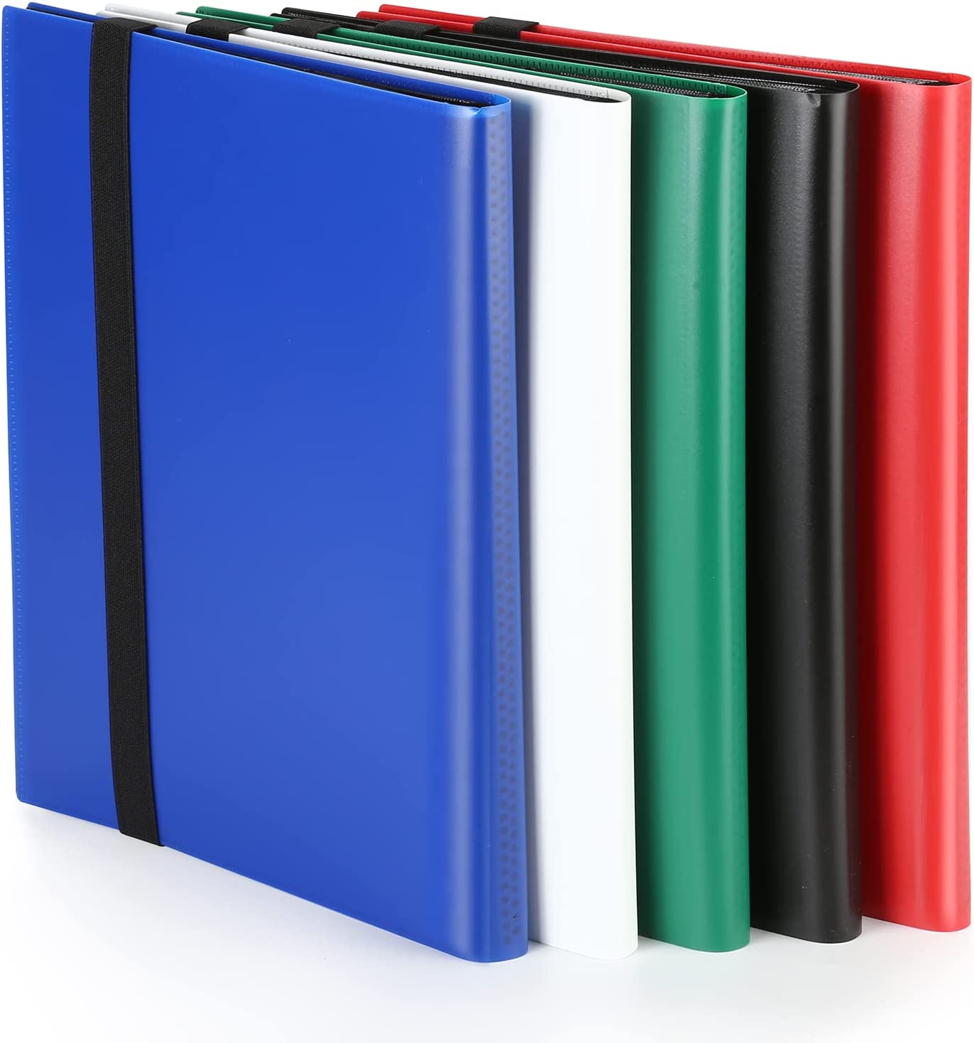 MIXPOET Trading Card Album Binder - 9 Slots, 360 Side Loading Pocket Folder for TCG (Black)