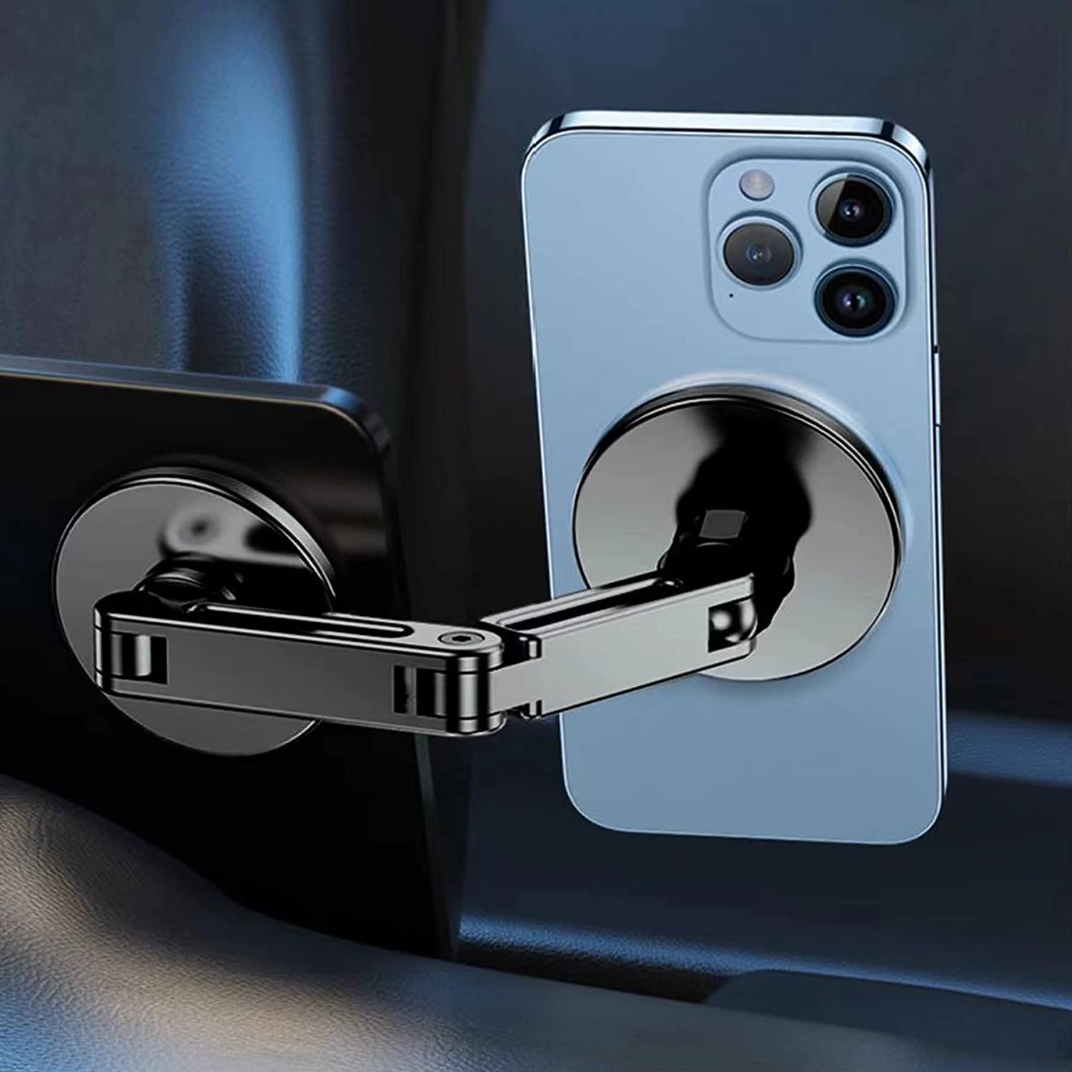 Mungudes Tesla Phone Mount, Powerful Magnetic Compatible With Magsafe Car Phone Mount for Tesla Model 3 Model Y, Tesla Phone Holder Fits All Phones, Tesla Model 3 Accessories Tesla Model Y Accessories