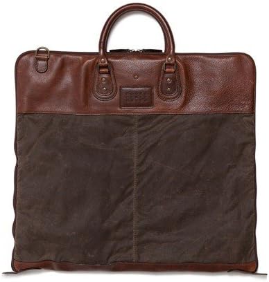 Moore & Giles Gravely Garment Bag Ventile Olive and Titan Milled Brown