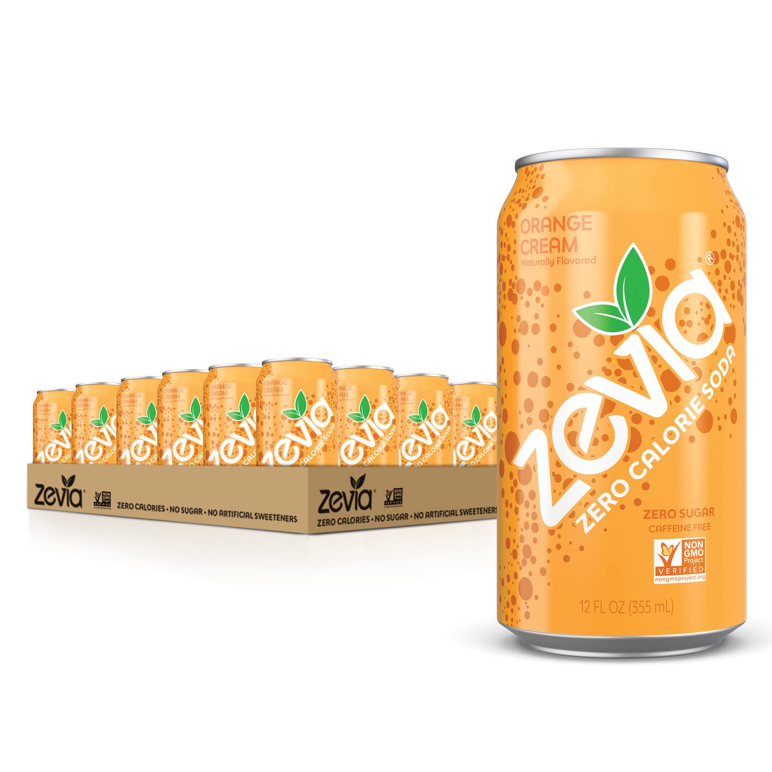 Zevia Zero Calorie Soda， Ginger Ale， 12 Ounce Cans (Pack of 20)