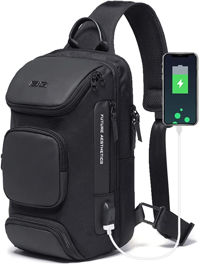 OZUKO Sling Backpack Sling Bag Crossbody Backpack Shoulder Casual Daypack Rucksack for Men