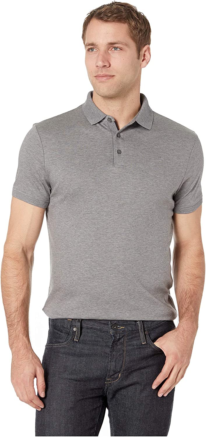 Calvin Klein Men's Liquid Touch Polo Solid with Uv Protection