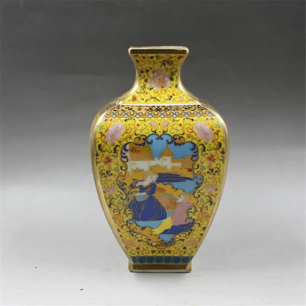 ZSEDP Antique Enamel Vase Pattern Rare Jingdezhen Porcelain Flower Vase for Decoration