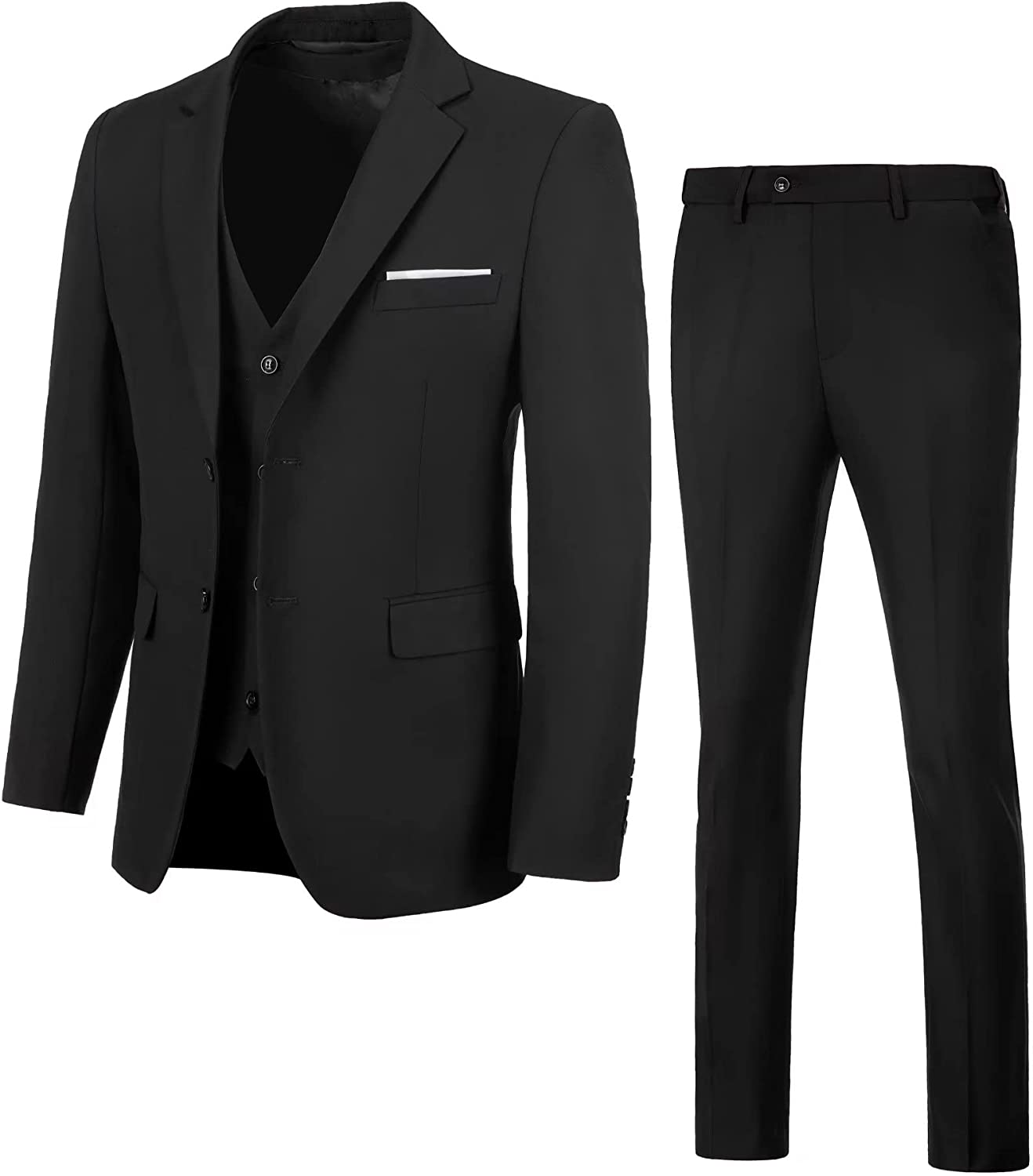 Men’s Suits 3 Piece Suits for Men Slim Fit Wedding Prom Tuxedo Suit Set Business Formal Suit Jacket Vest Pants Set