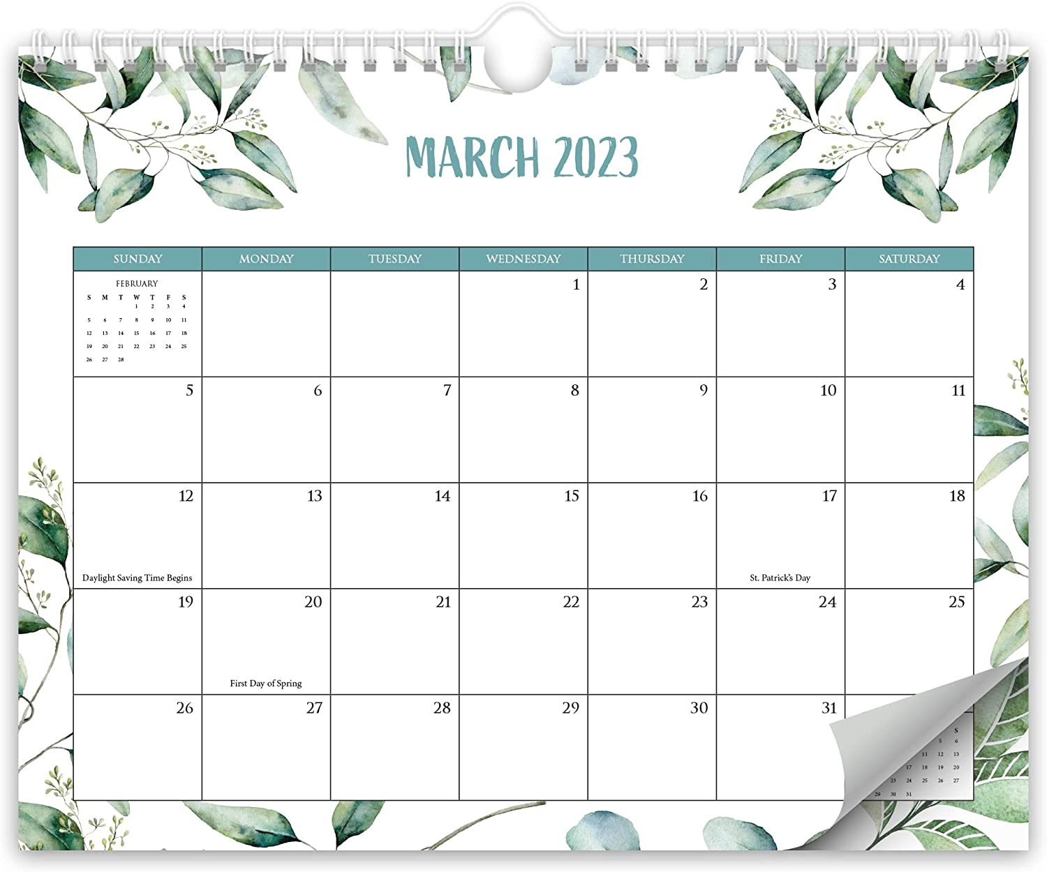 Aesthetic Greenery 2023 Wall Calendar - The Perfect Calendar for Easy Planning - Beautiful Calendar Decor to Enhance Your Kitchen or Office