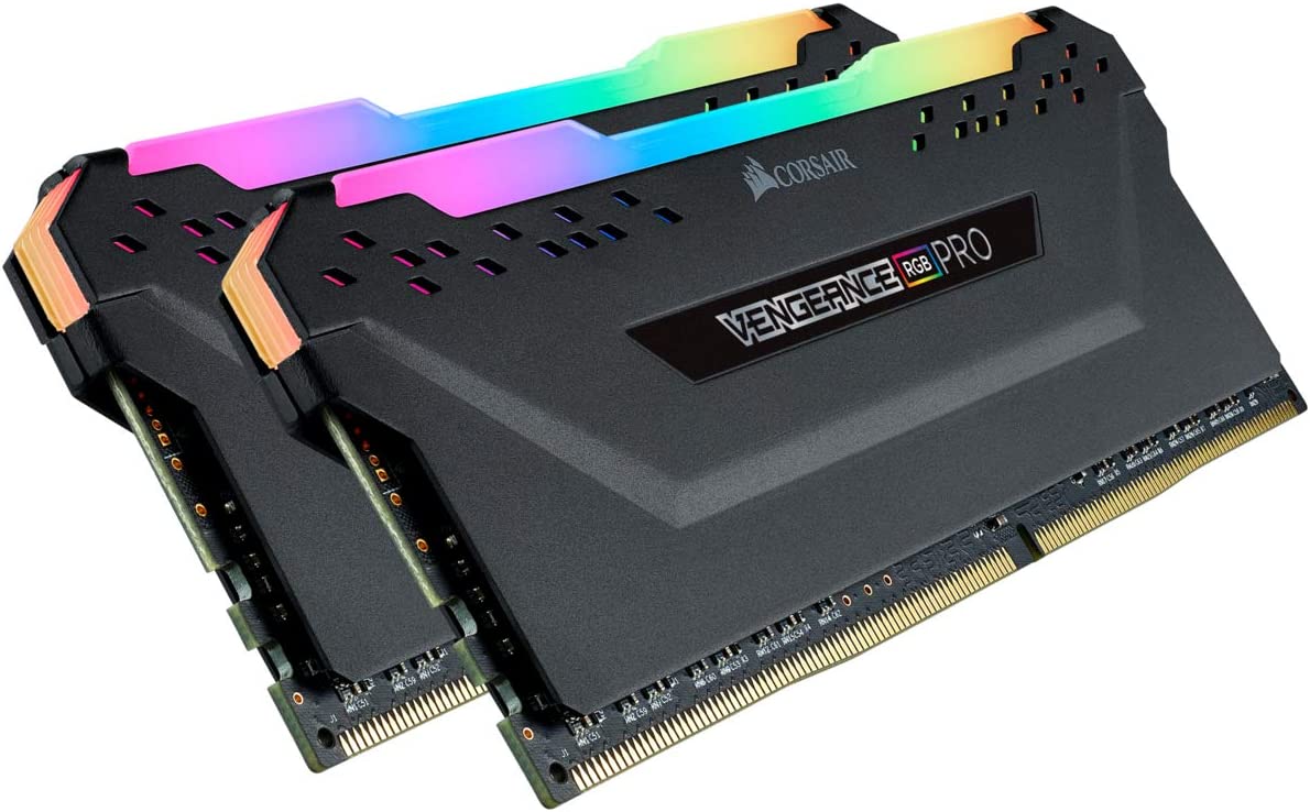 CORSAIR VENGEANCE RGB PRO 32GB (2x16GB) DDR4 3600 (PC4-28800) C18 Desktop Memory – Black