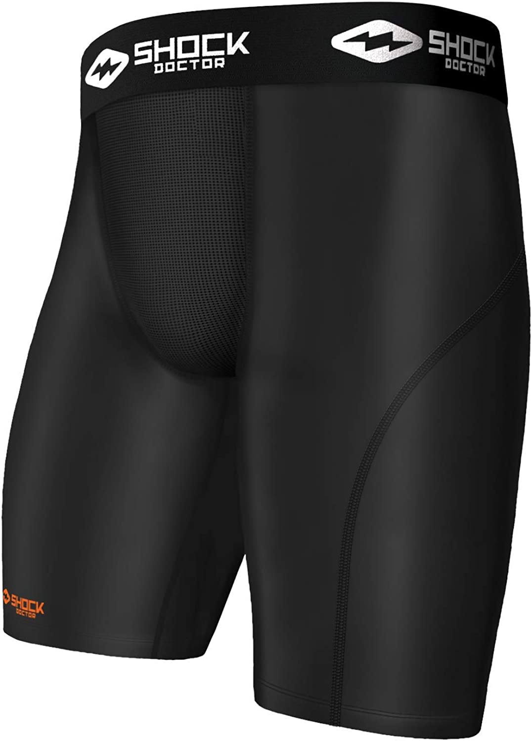 Shock Doctor Compression Shorts with Cup Pocket. Supporter Underwear (Cup NOT included). Baseball, Hockey. Youth & Adult