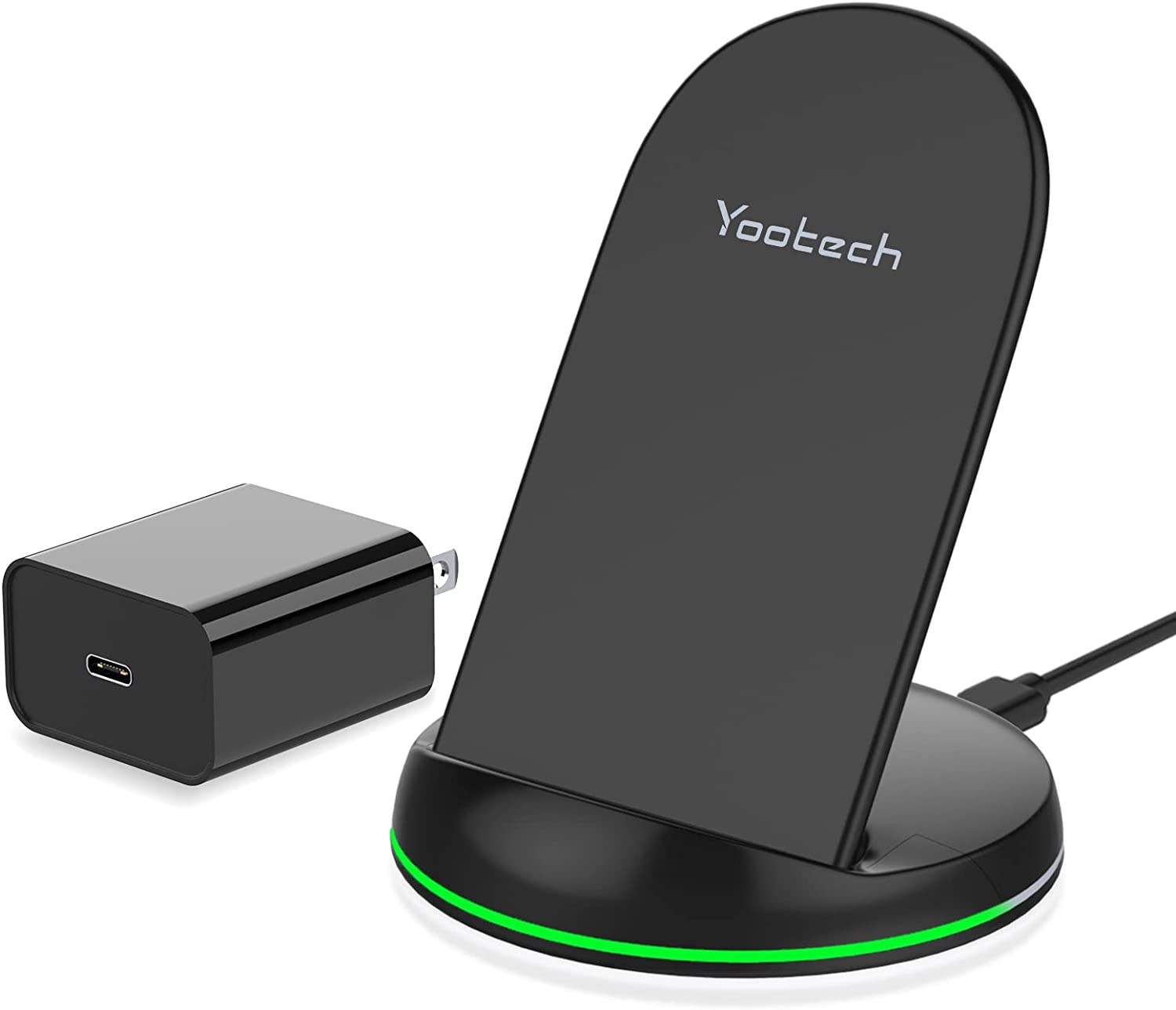 Yootech Wireless Charger,10W Max Wireless Charging Stand with Quick Adapter, Compatible with iPhone 14/14 Plus/14 Pro/14 Pro Max/13/13 Mini/13 Pro Max/SE 2022/12/11/X/8,Galaxy S22/S21/S20/S10