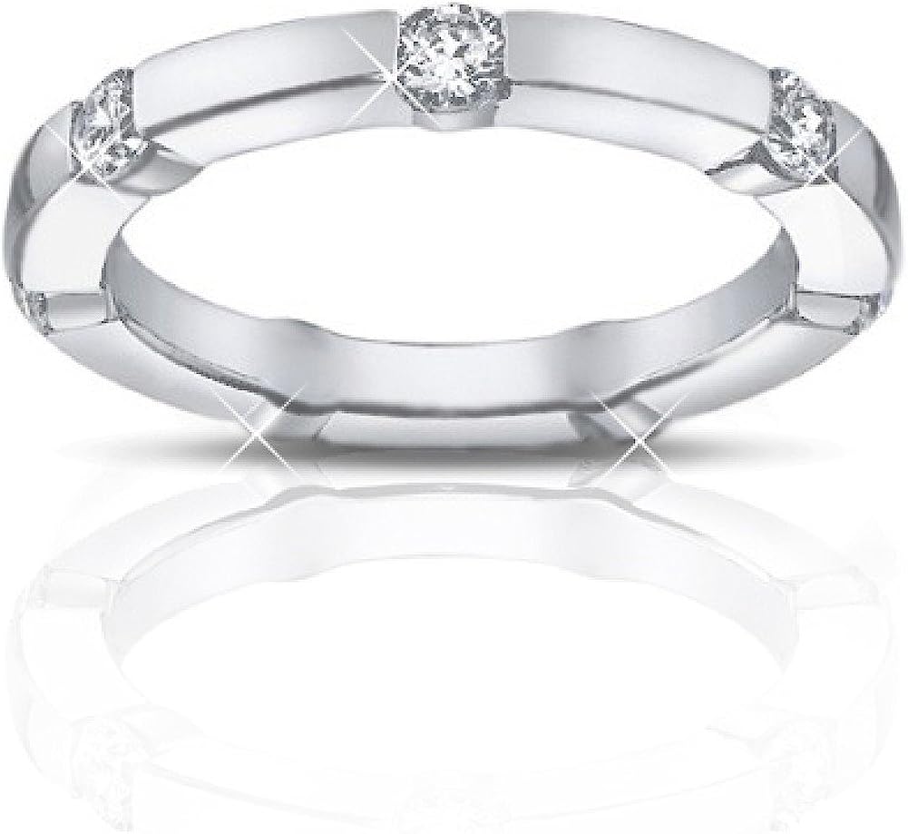 Madina Jewelry 0.65 ct Ladies Round Cut Diamond Eternity Band Ring in Channel Setting in Platinum