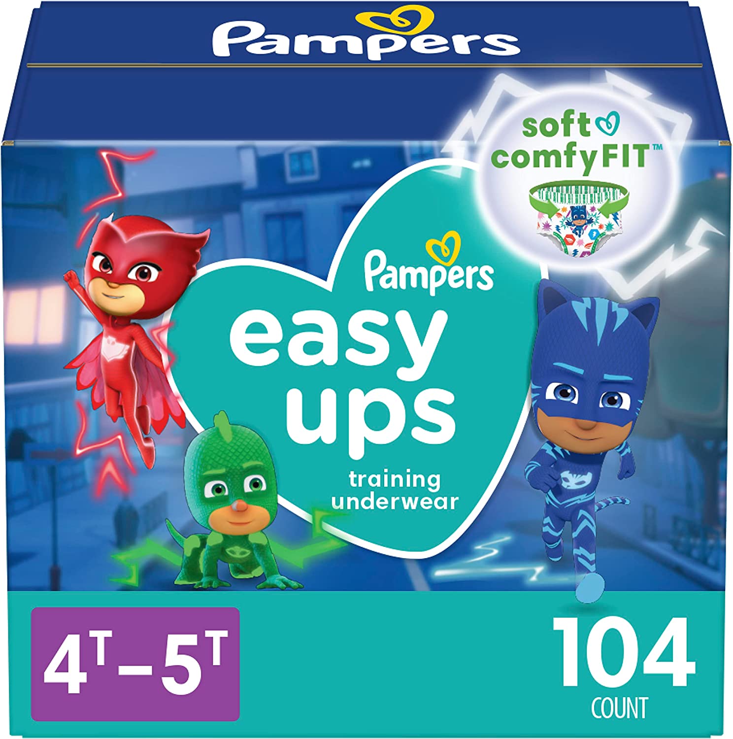 Pampers Easy Ups Training Underwear Boys, 4T-5T Size 6 Diapers, 104 Count (Packaging & Prints May Vary)