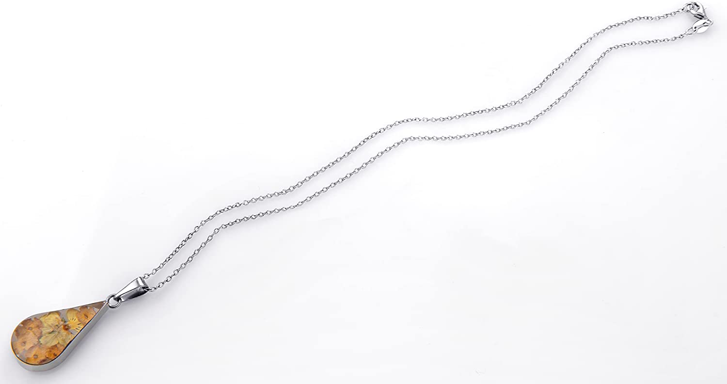 Argos Collection Sterling Silver/Gold Over Sterling Silver Pressed Flower Pendant Necklace