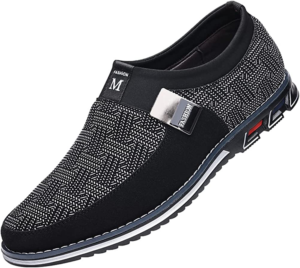 Veslesth Men Casual Shoes Sneakers Loafers Comfort Walking Shoes Fashion Driving Shoes Luxury Leather Shoes for Male Business Work Office Dress Outdoor