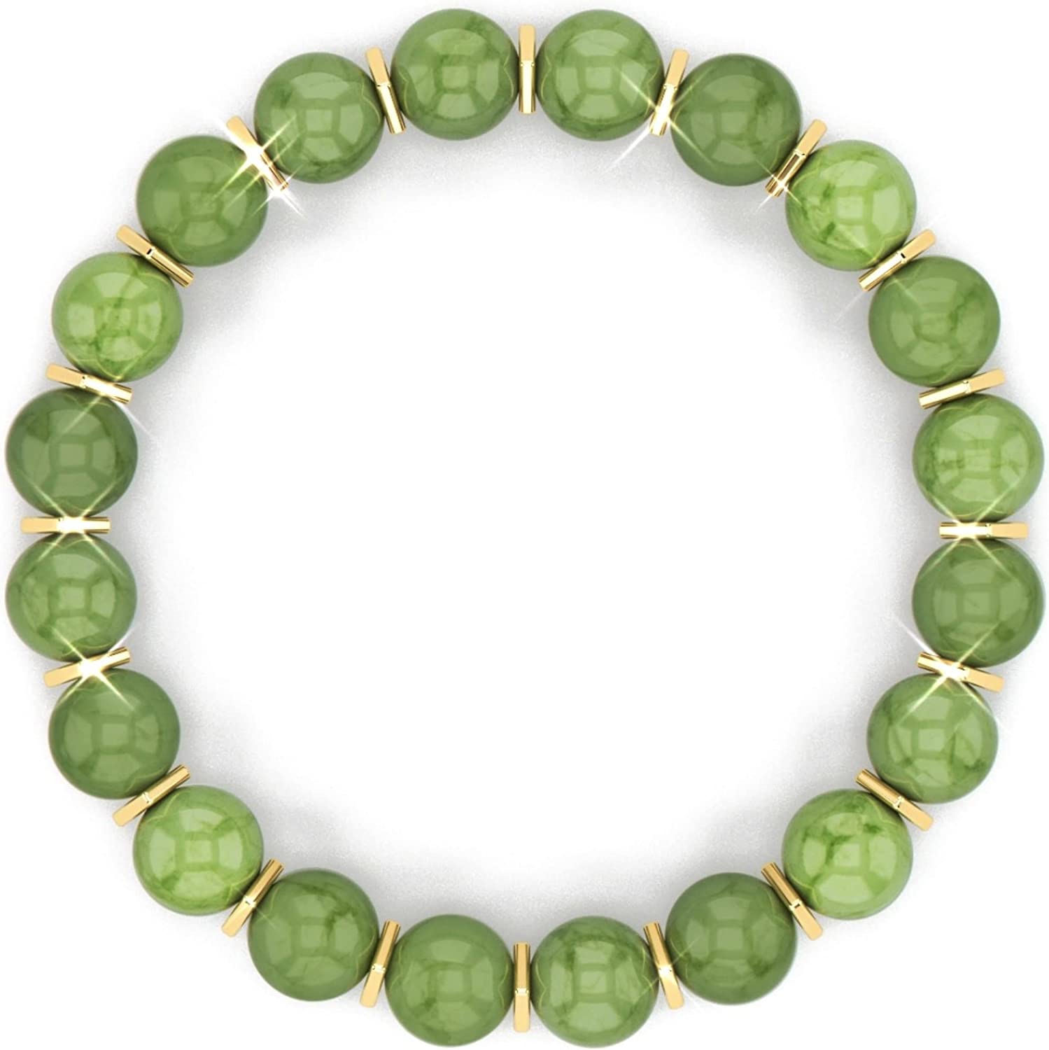 Green Jade Bracelet for Men Women Entrepreneur Business Luck, MONEY ATTRACTION Chakra Bracelets for Women, Bead Bracelets for Women, Maximum Money Wealth Abundance Bracelet, Prosperity Good Luck Feng 