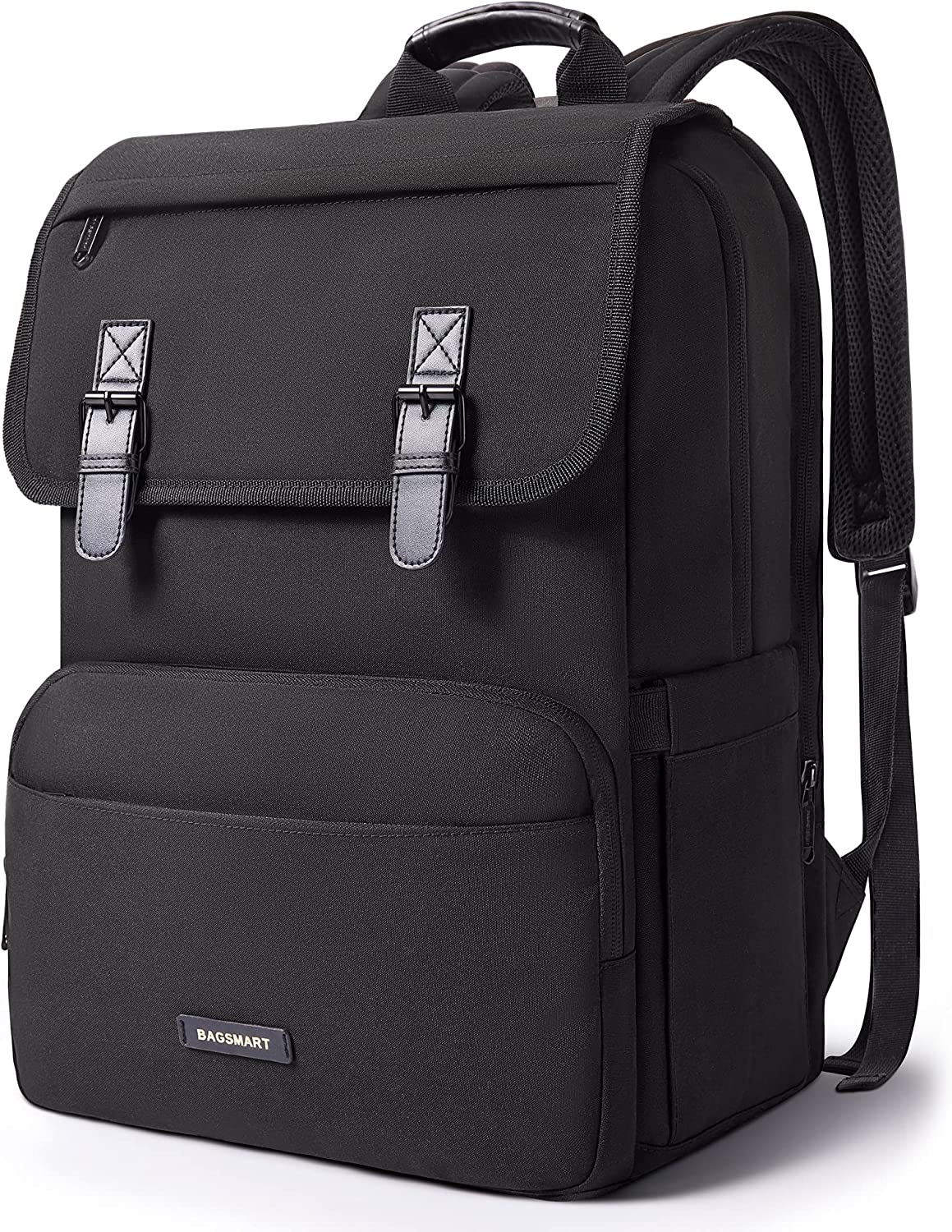 BAGSMART Laptop Backpack, School Backpack For Men Women,Black Travel Backpack Fits 17.3 Inch Computer Work Back Pack College Bookbag With Charging Port