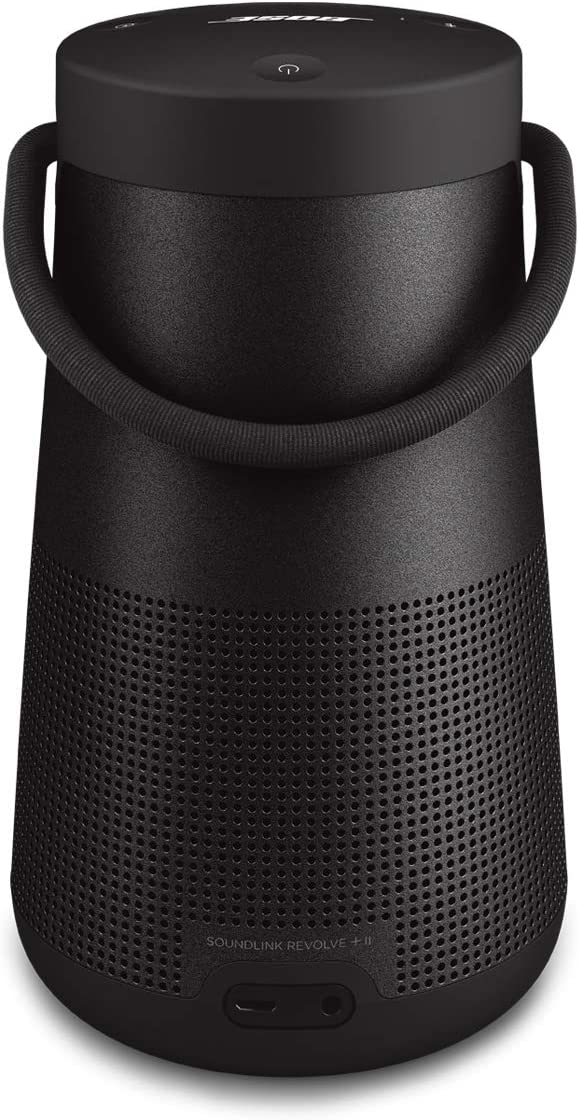 Bose SoundLink Revolve+ (Series II) Portable Bluetooth Speaker - Wireless Water-Resistant Speaker with Long-Lasting Battery and Handle, Silver