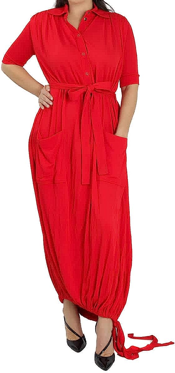 BURBERRY Ladies Bright Red Veva Gathered Jersey Dress, Brand Size 12 (US Size 10)