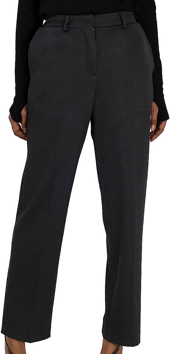 BURBERRY Ladies Charcoal Grey Straight Cashmere Trousers, Brand Size 4 (US Size 2)
