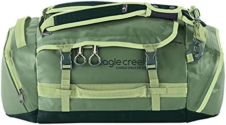 Eagle Creek Cargo Hauler 60L Duffel Bag for Travel with Made with Water-Repellent, Abrasion-Resistant TPU Fabric with Backpack Straps and U-Lid with Storm Flaps, Mossy Green