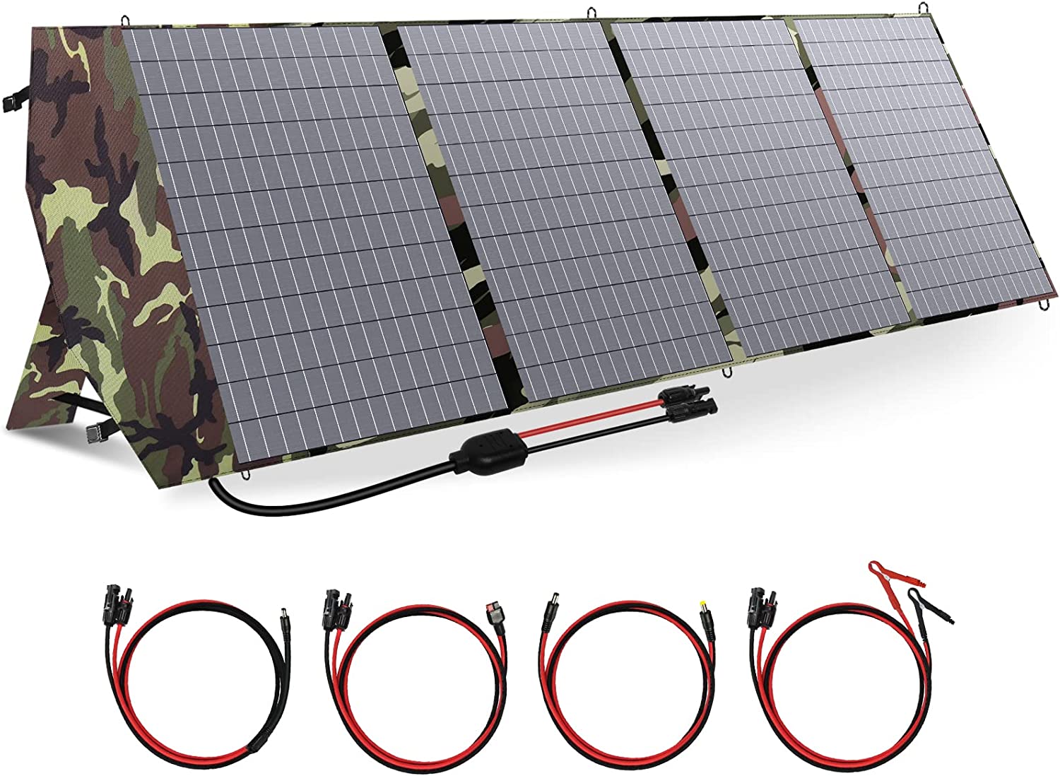 CROS Portable Solar Panel 200W 18V Foldable Solar Charger Kit Solar Generator with MC-4 Output for Phones RV Laptops Van Camping Off-Grid Outdoor Emergency Power Outage