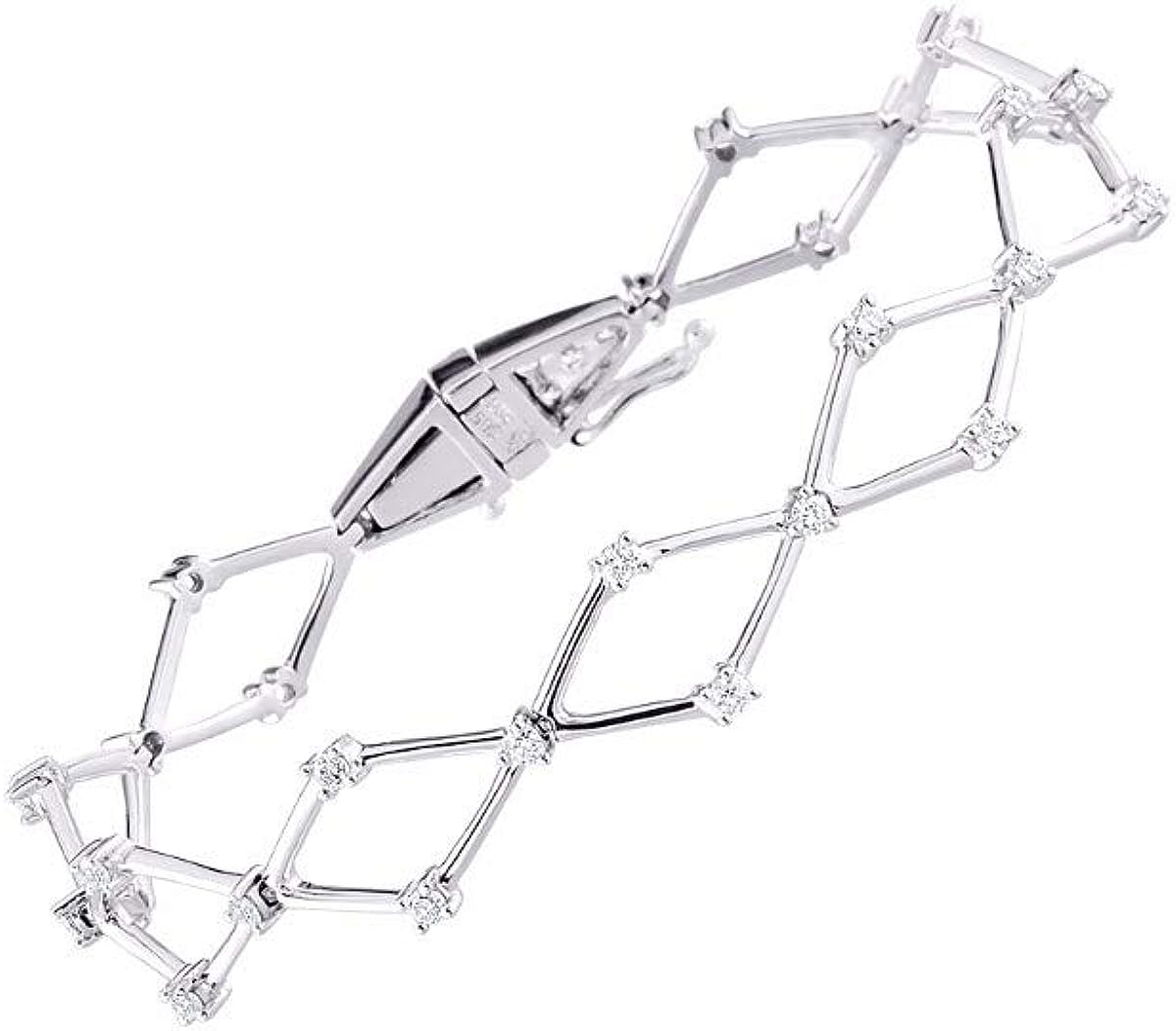 Rylos Classic Diamond Tennis Bracelet in 14K White Gold With Spectacular White Diamonds - 6 3/4"*