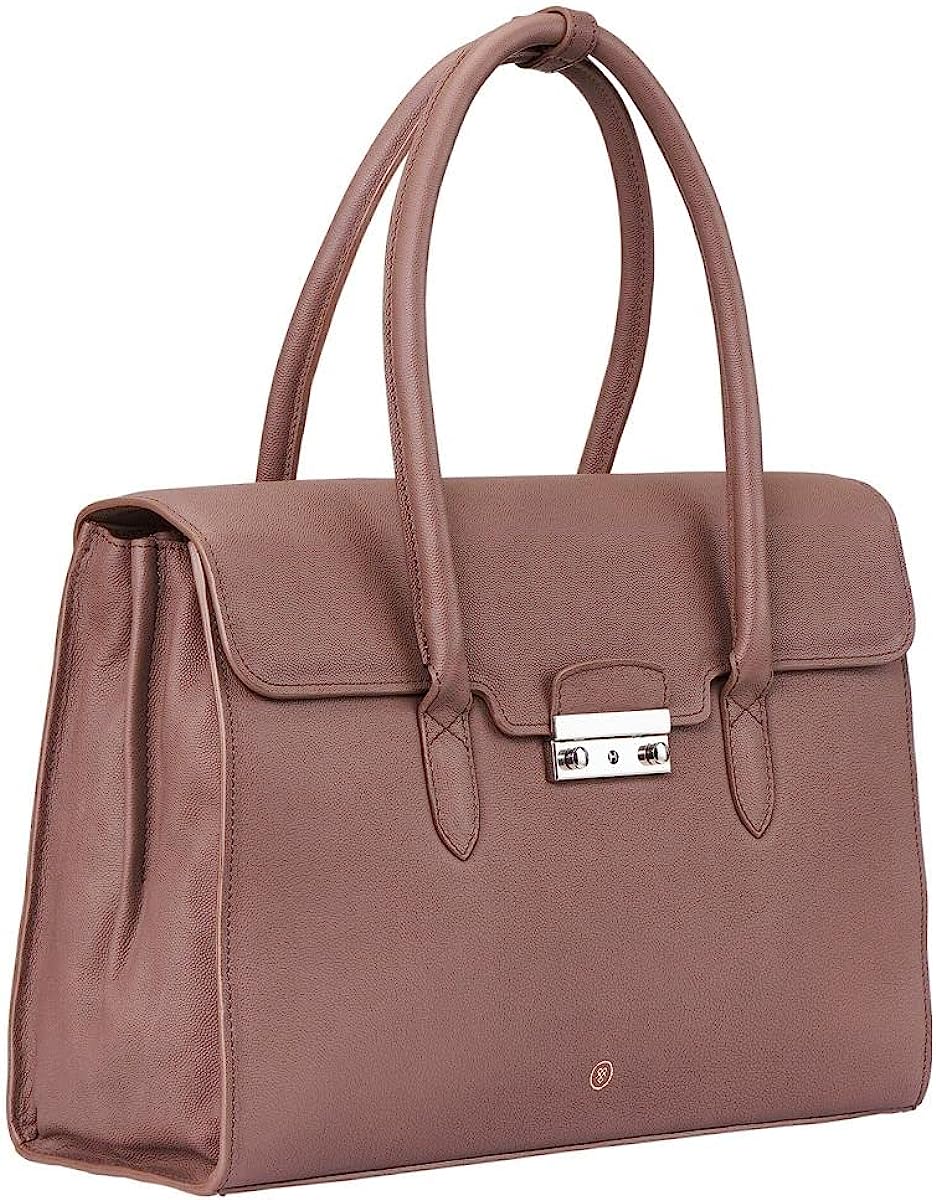 Maxwell Scott | Womens Luxury Quality Leather 15" Large Laptop Briefcase | The Fabia Taupe | Ladies Business Travel Bag