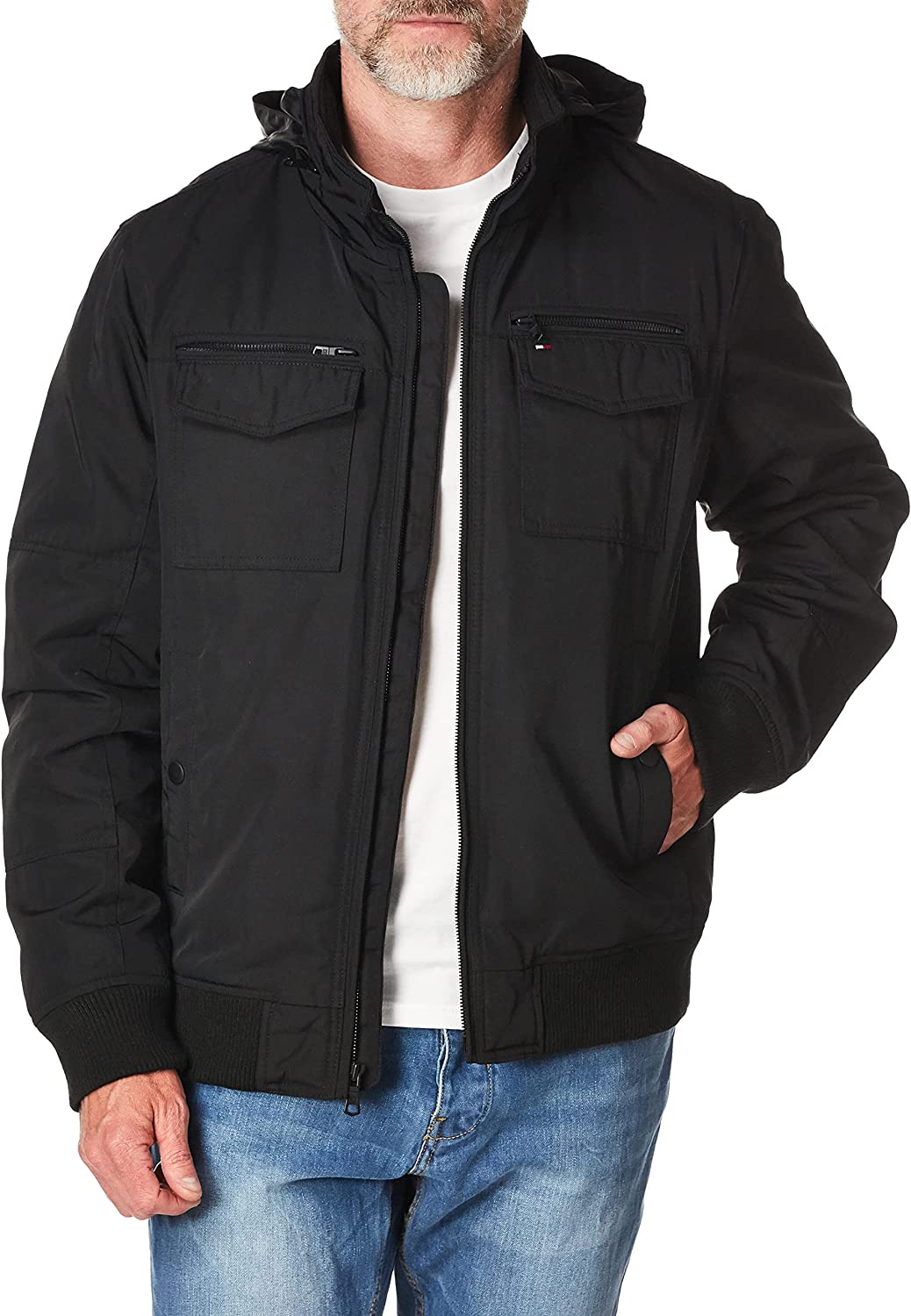 Tommy Hilfiger Men's Water Resistant Performance Bomber Jacket (Standard and Big & Tall)