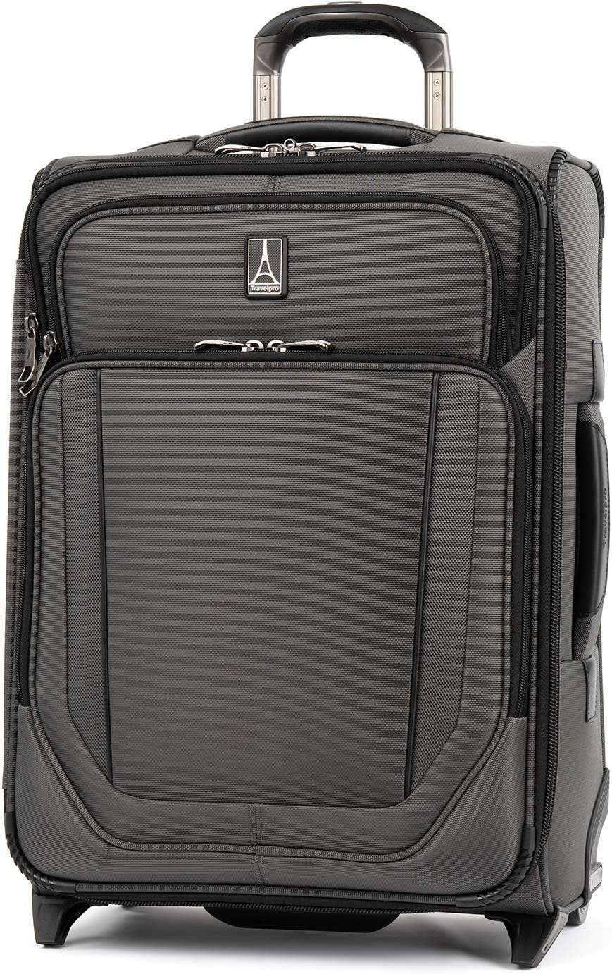 Travelpro Crew Versapack Softside Expandable Upright 2 Wheel Luggage, Men and Women, Titanium Grey, Carry-On 21-Inch