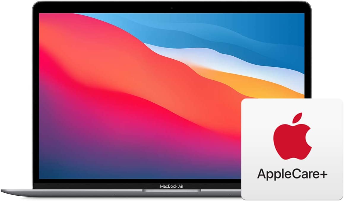 Apple 2020 MacBook Air Laptop M1 Chip, 13” Retina Display, 8GB RAM, 256GB SSD Storage, Backlit Keyboard, FaceTime HD Camera, Touch ID. Works with iPhone/iPad; Space Gray AppleCare