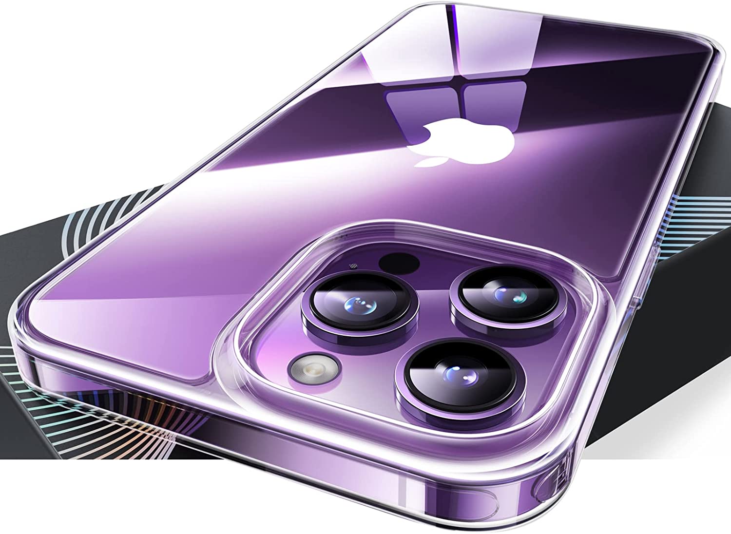 TORRAS Diamond Clear iPhone 14 Pro Case, 10FT Military Grade Drop Tested, Non-Yellowing, Shockproof Protective Hard Back Slim Thin Clear Case for iPhone 14 Pro Phone Case, 6.1 Inch, Clear