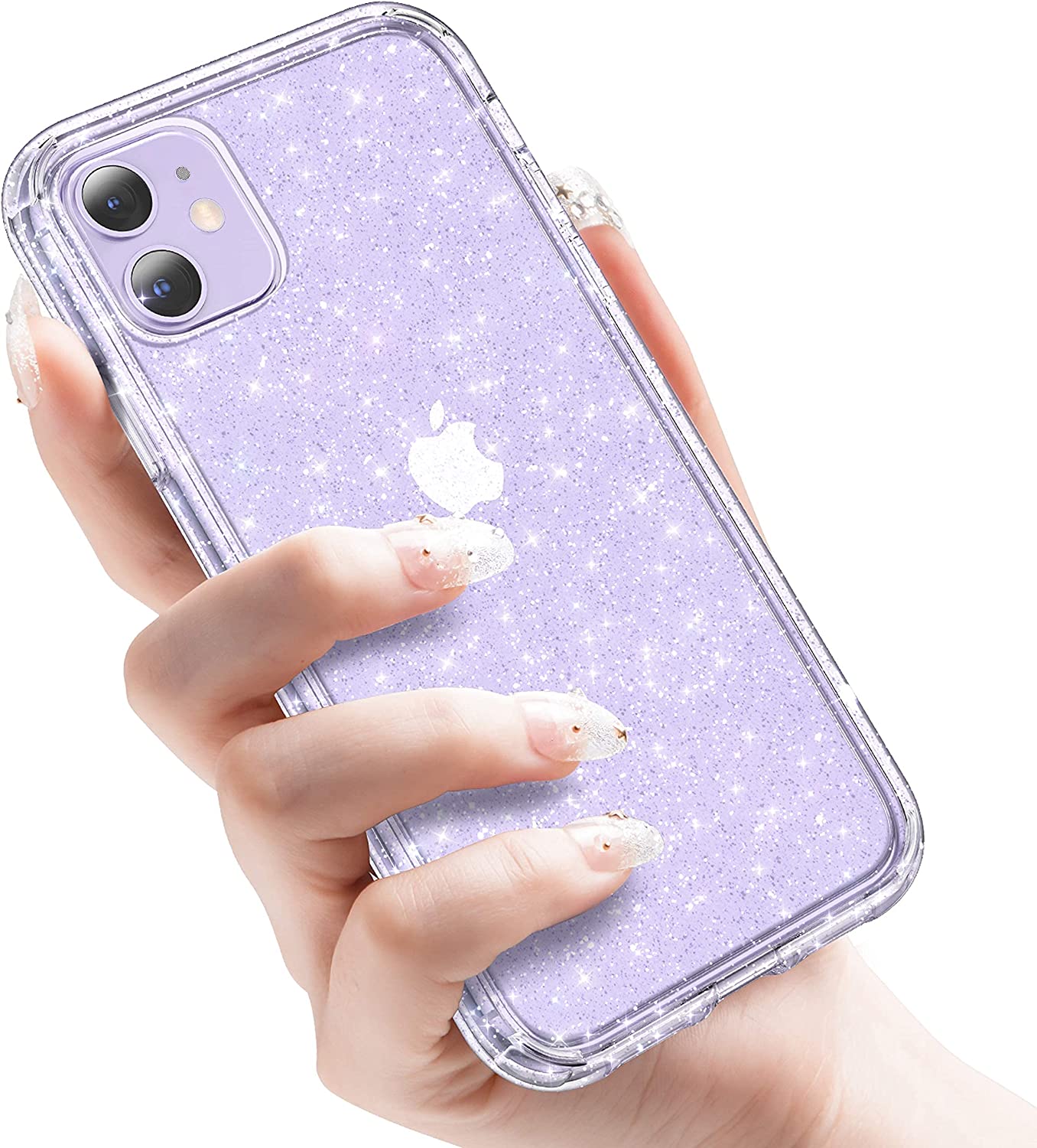 CASEKOO Crystal Glitter Designed for iPhone 11 Case, [Not Yellowing] [Military Grade Drop Tested] Bling Clear Shockproof Protective Phone Case Thin Slim Cover for Women (6.1'') 2019 -Twinkle Stardust