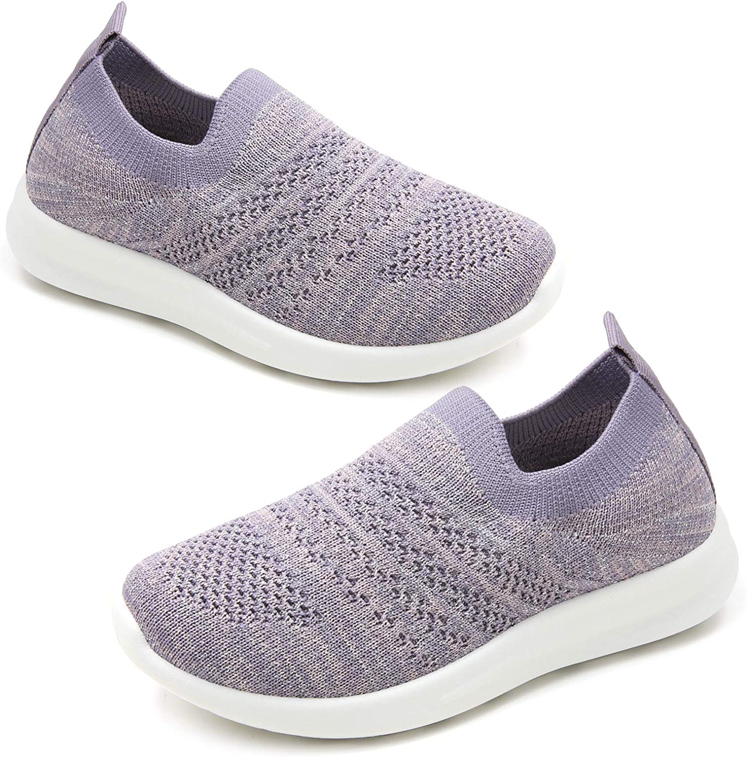 Apawwa Boys Girls Sneakers Kids Lightweight Slip On Running Shoes?Pink/Blue/Navy/Black Walking Shoes Breathable Tennis Shoes for Toddler/Little Kids/Big Kids