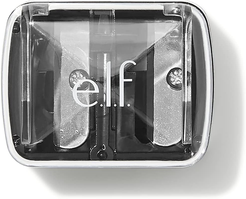 e.l.f. Dual-Pencil Sharpener, Convenient, Essential Tool, Sharpens, Easy To Clean, Travel-Friendly, Compact, Vegan & Cruelty-Free, 1 Count (Pack of 1)